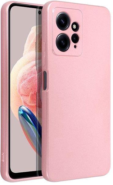 Kryt na mobil C4M Pouzdro Metallic pro Xiaomi Redmi Note 12 4G, růžové ...