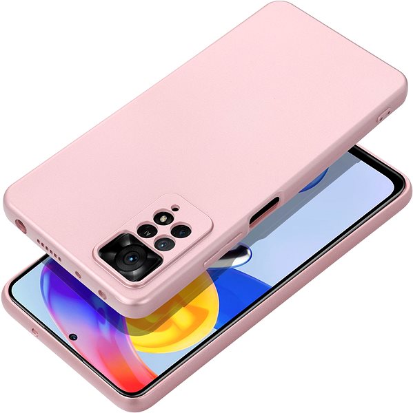 Kryt na mobil C4M Pouzdro Metallic pro Xiaomi Redmi Note 12 4G, růžové ...