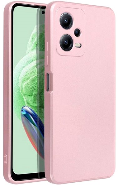 Kryt na mobil C4M Pouzdro Metallic pro Xiaomi Redmi Note 12 5G, růžové ...