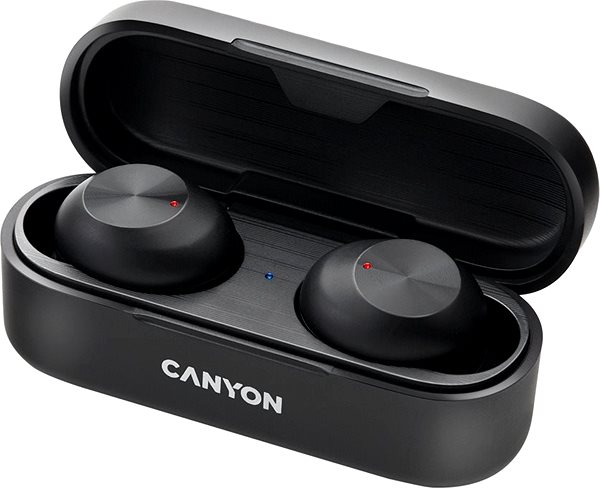 Wireless Headphones Canyon TWS-1 Black Lateral view