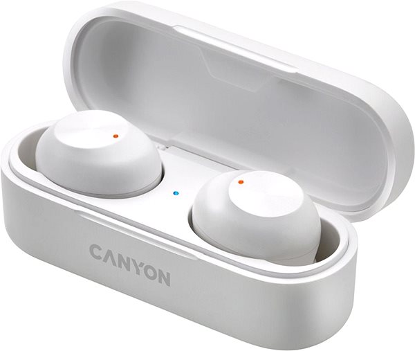 Wireless Headphones Canyon TWS-1 White Lateral view