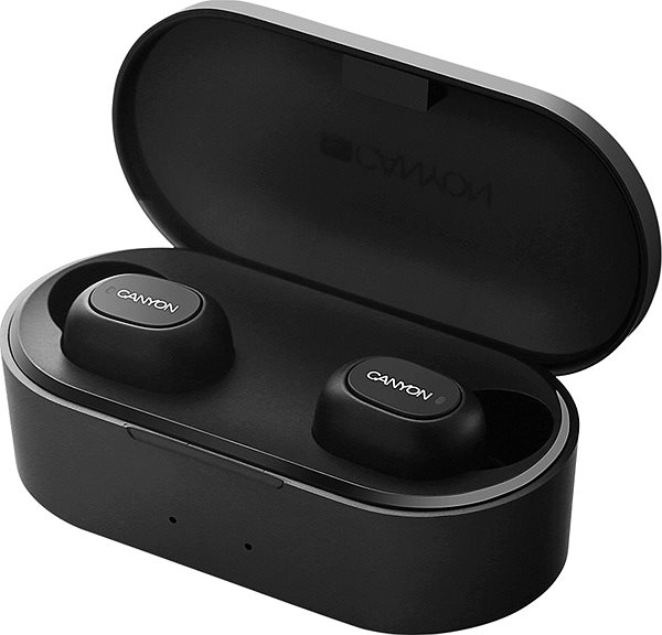 Wireless Headphones Canyon TWS-2 Black Lateral view