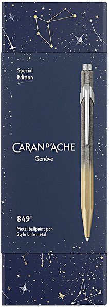 Kugelschreiber CARAN D'ACHE 849 Cosmic blue, Gold ...