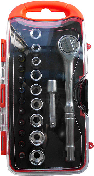 WERKZEYT 23-piece bit and socket set .