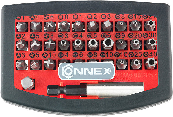 CONNEX 32 Piece Safety Bit Set
with magnetic holder .