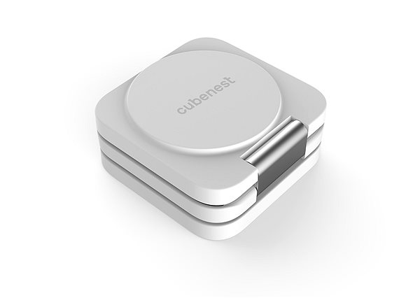 MagSafe bezdrôtová nabíjačka CubeNest E310 – Biela Bezdrôtová magnetická nabíjačka 3 v 1 s podporou prichytenia MagSafe ...