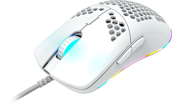 Gaming-Maus Canyon CND-SGM11W, weiss Seitlicher Anblick