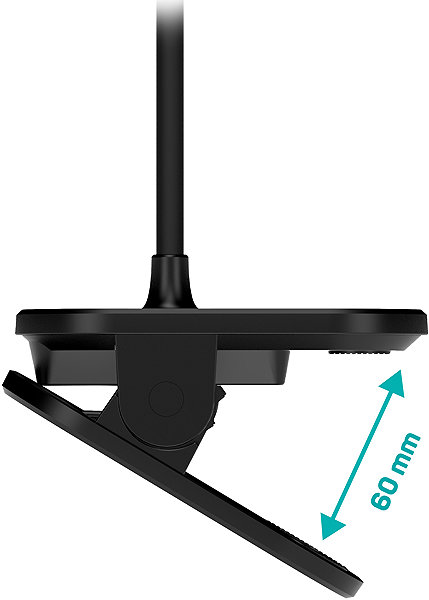 Asztali lámpa Connect IT CLIP 2 Csíptetős LED lámpa, fekete ...