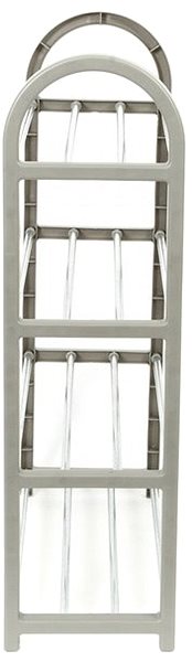 Shoe Rack Compactor Four-Level Shoe Rack Poly RAN8940 for 12 Pairs of Shoes, Polypropylene - Chrome ...