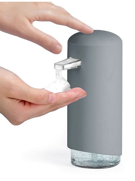 Dávkovač mydla Compactor Clever RAN9648 dávkovač mydlovej peny, ABS + odolný PETG plast – sivý, 360 ml ...