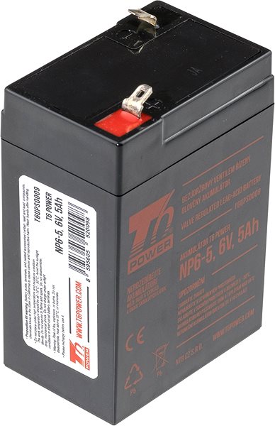 Batéria pre záložný zdroj T6 Power NP6-5, 6 V, 5 Ah ...