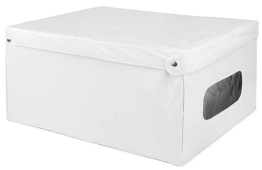 Compactor folding storage box with lid SMART 4, white .