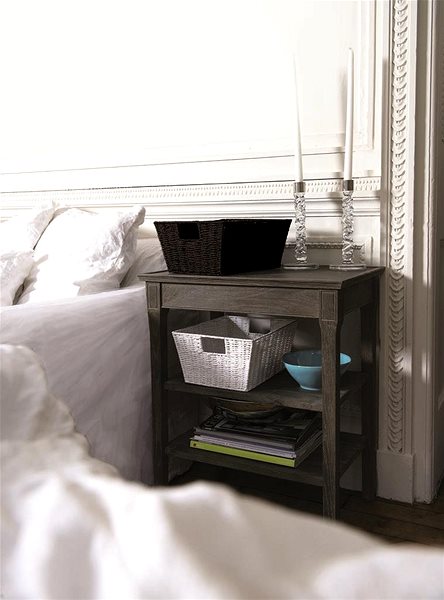 Compactor hand-woven storage basket ETNA, black.