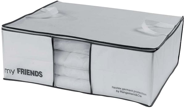 Úložný box Compactor úložný box na 2 periny „My Friends“ 58,5 × 68,5 × 25,5 cm, biely polypropylén ...