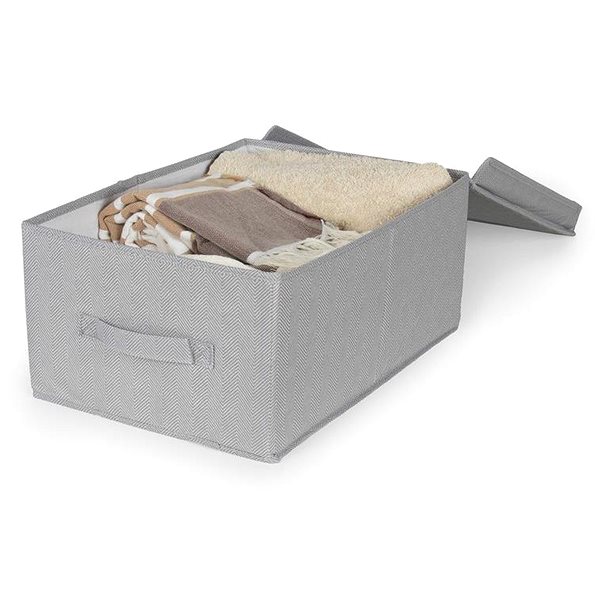 Úložný box Compactor, skladacia úložná škatuľa Compactor Wos 30 × 43 × 19 cm, sivá ...