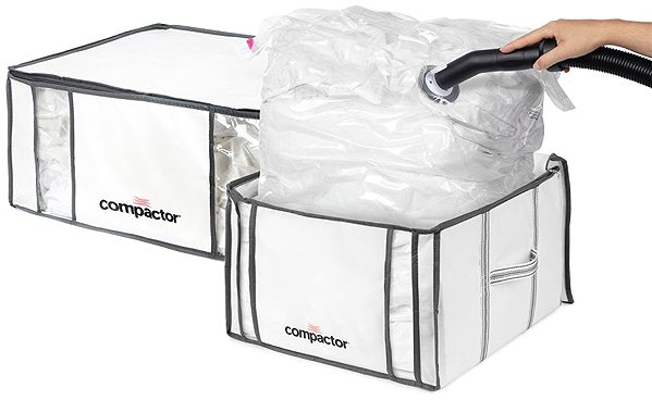 Vacuum Bag Compactor Life vacuum storage box set, 1×M 125 liters, 1×XXL 210 liters .