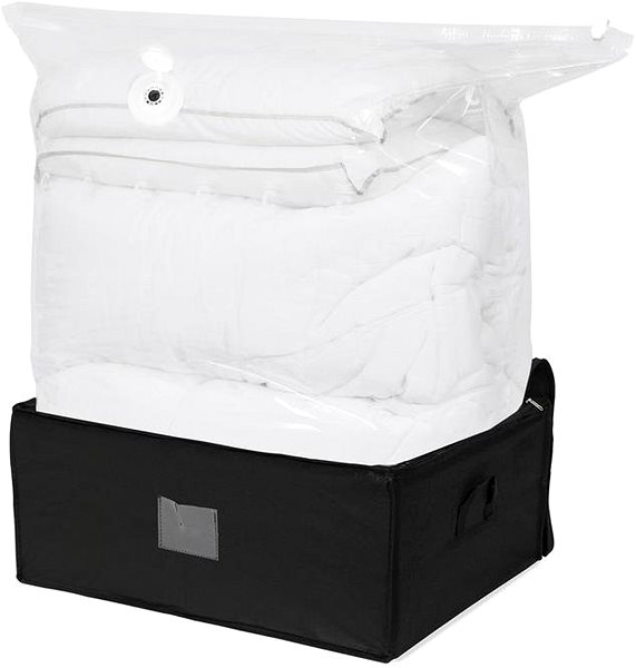 Úložný box Compactor Black Edition vákuový úložný box s vystuženým puzdrom XXL 210 litrov, 50 × 65 × 27 cm ...