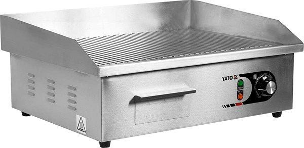 Elektrický gril YATO Grilovací deska drážkovaná 3000W 550mm Boční pohled