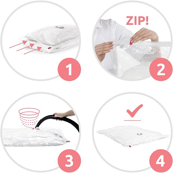 Vacuum bag Compactor Compress vacuum storage bag L 100 litres, 70 × 100 cm, vanilla .