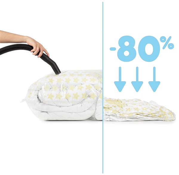 Vacuum bag Compactor Set of 5 vacuum bags Compress L 100 liters, with scent Vanilla, 70 × 100 cm.