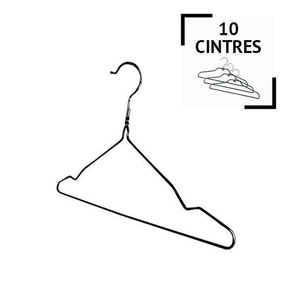 Vállfa Compactor fém, 10 darabos készlet, fekete ...