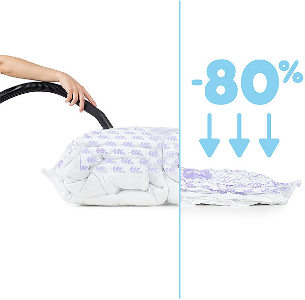 Vacuum bag Compactor Set of vacuum bags Compress L 100 l, with lavender scent, 3 pcs.