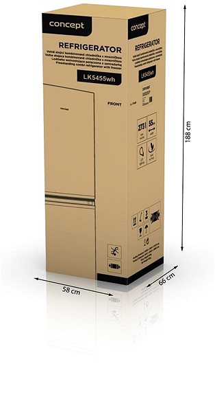 Refrigerator CONCEPT LK5455wh Technical draft