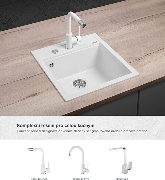 Granite Sink CONCEPT DG00C50wh ...