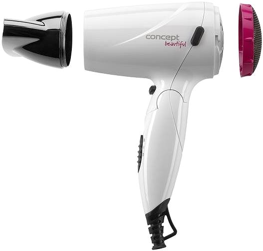 Hair Dryer CONCEPT VV5740 BEAUTIFUL 1500 W White + Pink Features/technology