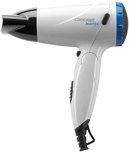 Hair Dryer CONCEPT VV5741 BEAUTIFUL 1500 W White + Blue Lateral view