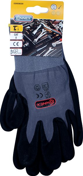 Pracovné rukavice Rukavice univerzálne sivé CONNEX, veľkosť 10, EN 388 ...