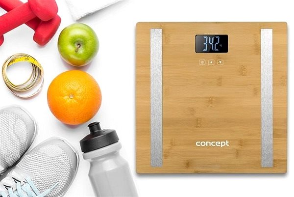 Bathroom Scale CONCEPT VO3000 PERFECT HEALTH, Bamboo Lifestyle