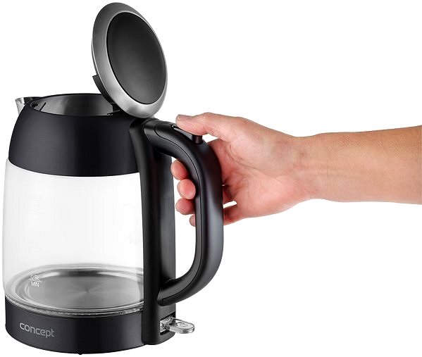 Electric Kettle RK4082 Rapid Boil Glass Kettle, 1.7l, Dark Stainless-Steel Features/technology