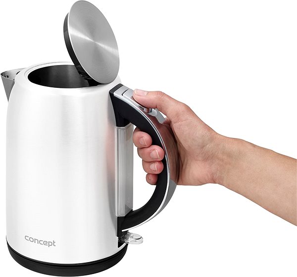 Electric Kettle CONCEPT RK3281 Stainless-Steel Rapid Boil Kettle 1.7l, WHITE Features/technology