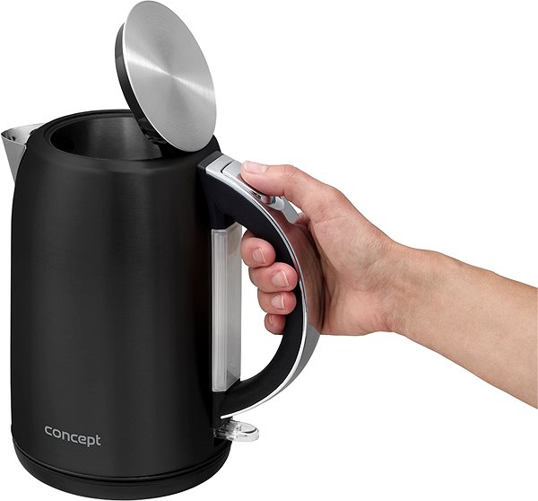 Electric Kettle CONCEPT RK3282 Stainless-Steel Rapid Boil Kettle 1.7l, BLACK Features/technology