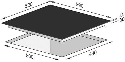 Oven & Cooktop Set CONCEPT ETV8560bc + CONCEPT IDV4260 Technical draft