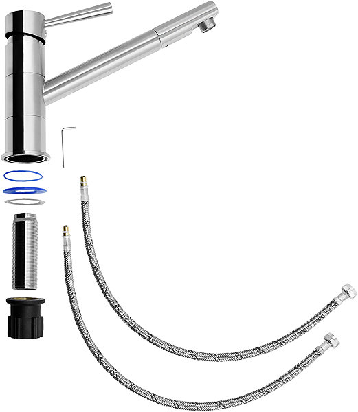 Tap CORNAT Fuerte sink mixer, lever, stainless steel ...