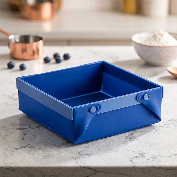 Baking Mould COOX Folding silicone mould Wunderform Frame SQ, blue Lifestyle