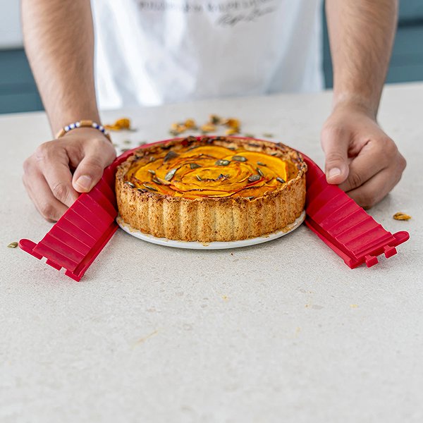 Baking Mould COOX Quiche mould with porcelain base diameter 18 cm, red Lifestyle