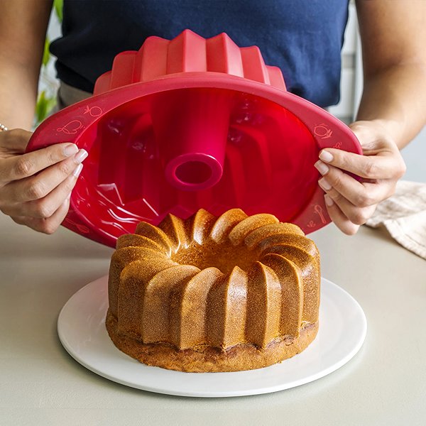 Baking Mould COOX Silicone cake mould with gripping rim diameter 24 cm, red Lifestyle