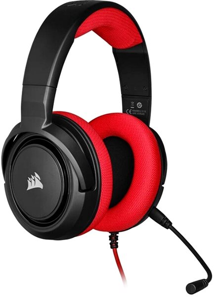 Gaming Headphones Corsair HS35 Red Lateral view