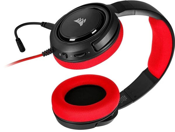 Gaming Headphones Corsair HS35 Red Back page