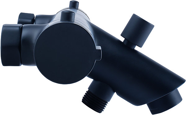 Tap CORNAT Noir Round bath mixer, thermostatic, black ...