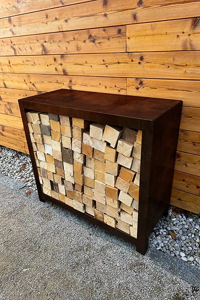 Corgarden Stora Garden woodshed 80 × 80 × 40 cm, corten.