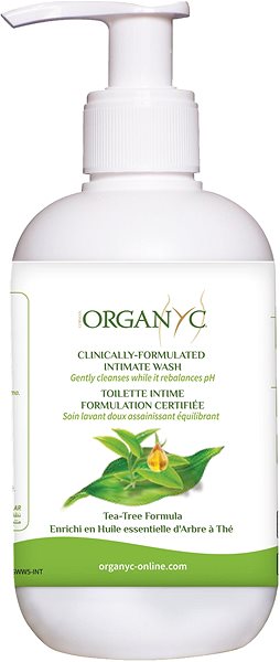 Intimní gel ORGANYC bio sprchový gel pro citlivou pokožku a intimní hygienu s tea tree 250 ml ...