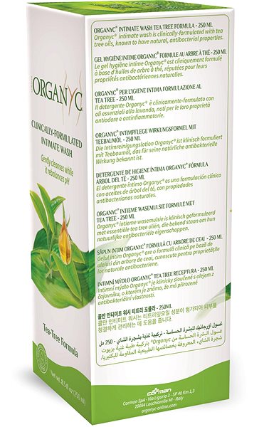 Intimní gel ORGANYC bio sprchový gel pro citlivou pokožku a intimní hygienu s tea tree 250 ml ...
