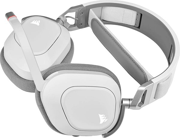 Gaming-Headset Corsair HS80 RGB Wireless White Rückseite