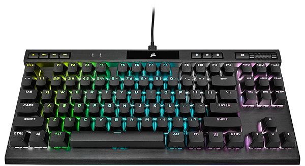 Gaming-Tastatur Corsair K70 TKL CHAMPION Cherry MX Red - US Seitlicher Anblick