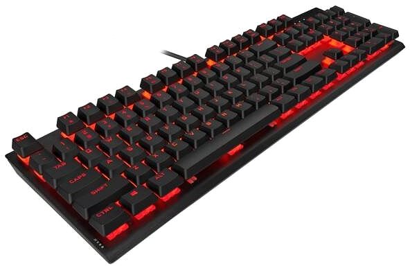 Herná klávesnica Corsair K60 PRO Red LED – US Bočný pohľad