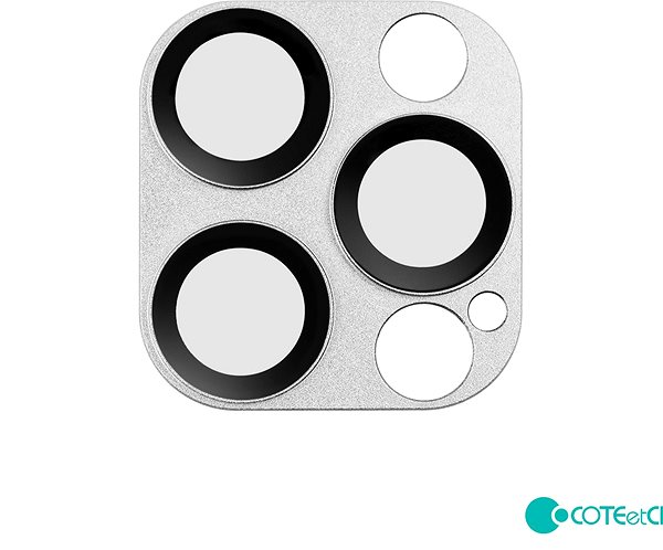 Kamera védő fólia COTEetCI kameravédő üveg Apple iPhone 12 Pro Max 6,7'' készülékhez, ezüst Képernyő